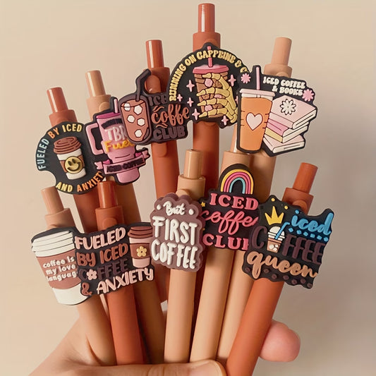 10pcs Coffee Theme Party Ballpoint Pens,