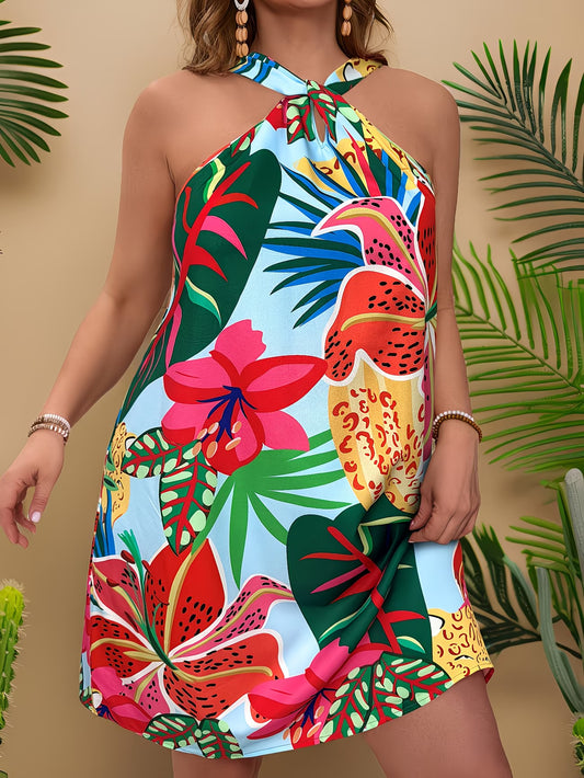 plus size Women's Summer New Sleeveless Dress Pattern