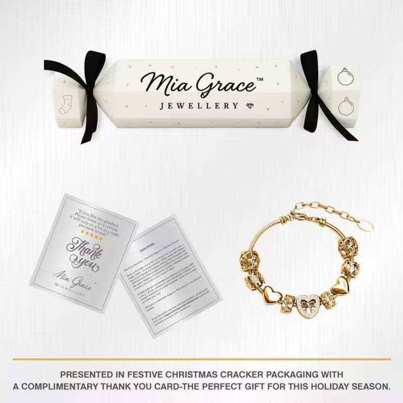 MGJ™ Women'S Heart Charm Bracelet with Austrian Crystals