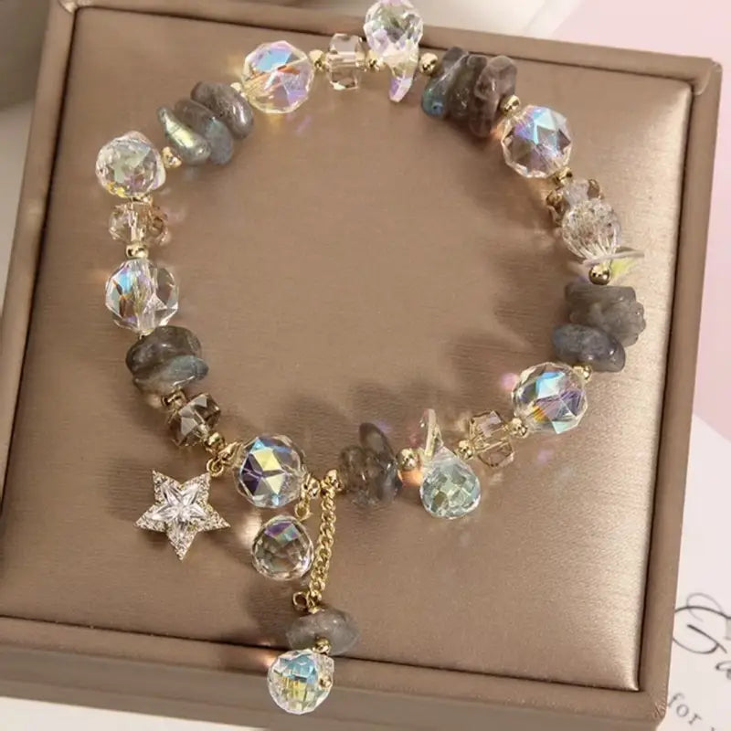 Bohemian  Artificial Crystal Star Charm Bracelet