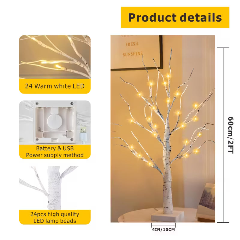 24-LED Indoor Tree with Flashing Lights,