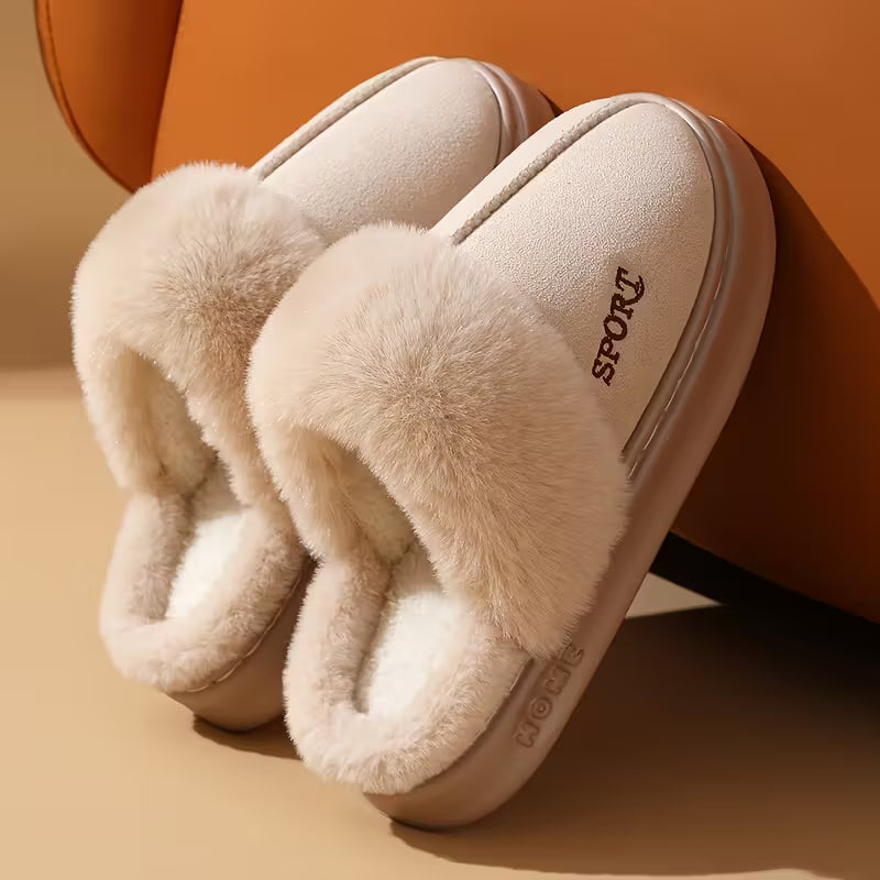 Women'S Plush Slip-On Slippers
