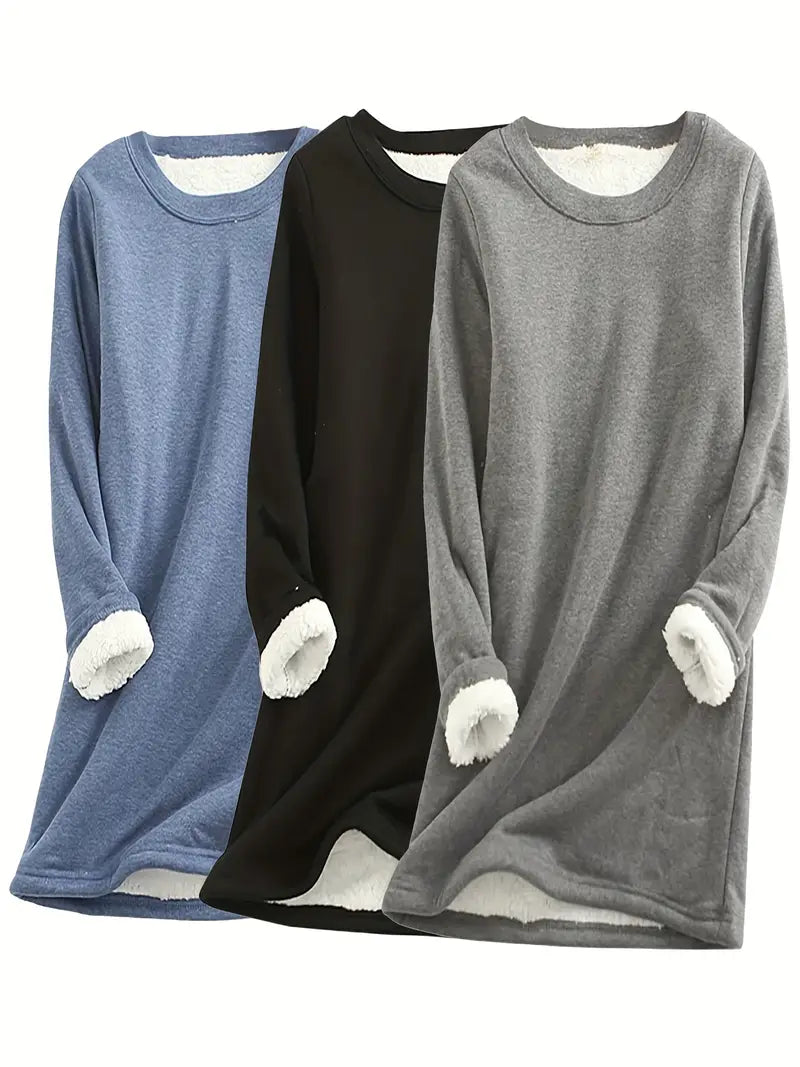 Plus Size, 3pcs New Autumn/Winter Fleece-Lined