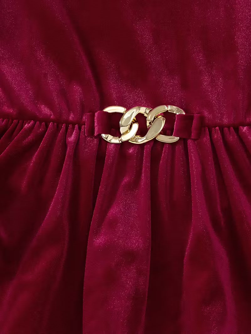 Girls' Autumn-Winter Dress, Fashionable Gorgeous Party Style