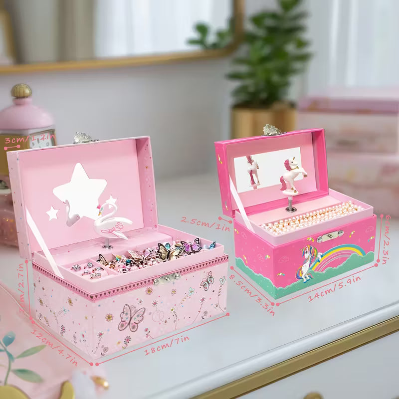 Jewelry Box with Pastel Pink & Pastel Colors