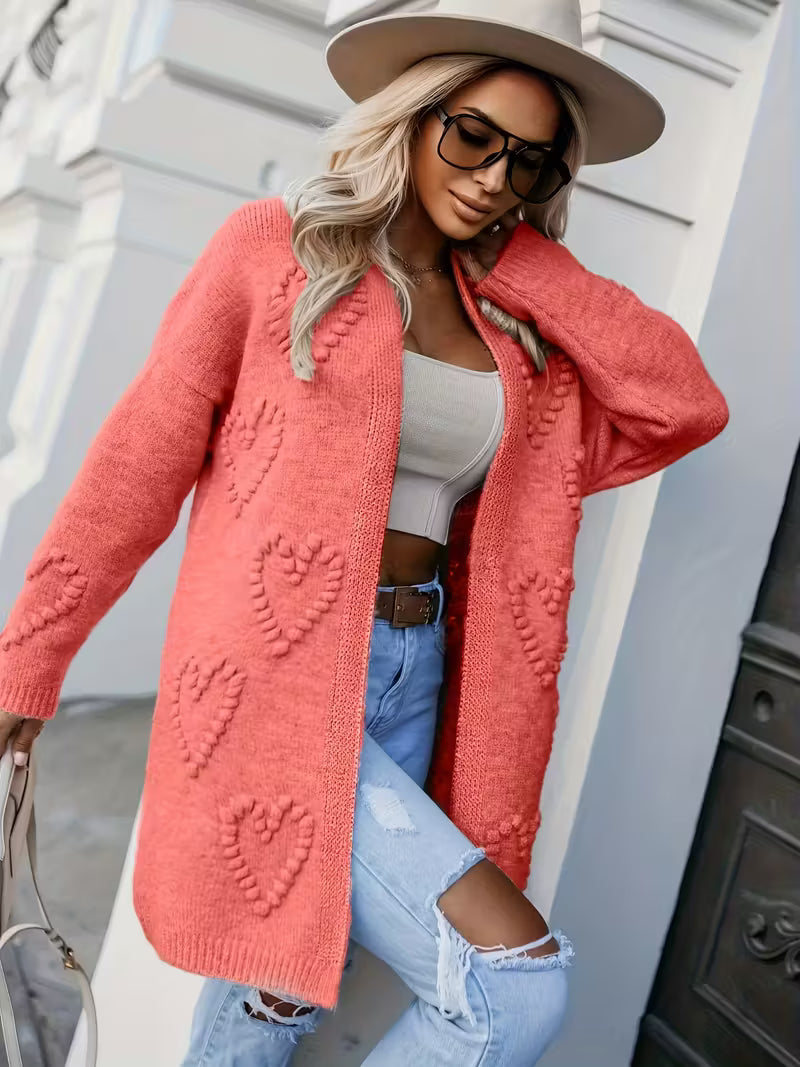 Long Sleeve Midi Knit Cardigan Coat