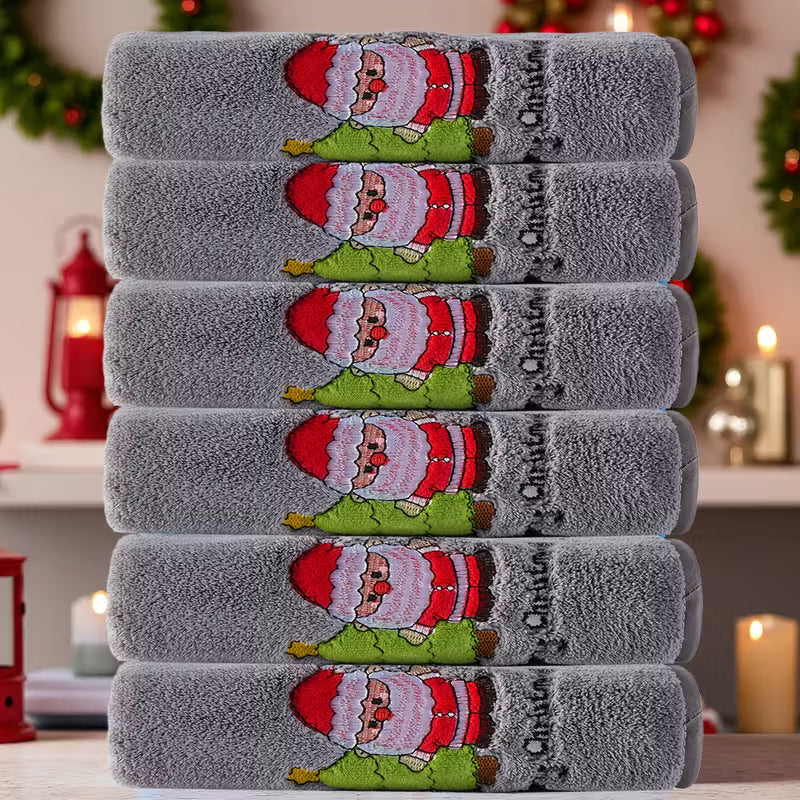 6pcs Christmas Towel Set