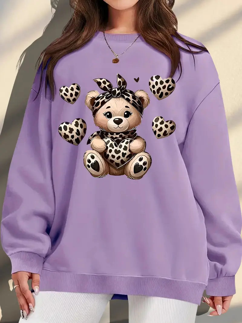 Women's Plus-Size Oversized Casual Round Neck Sweatshirt