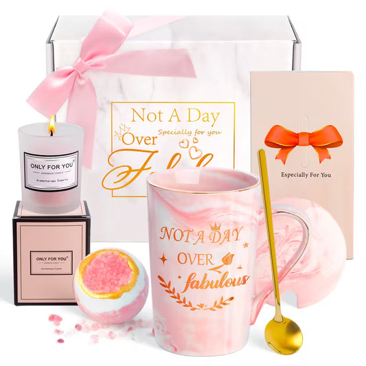 Luxurious Pink Marble Mug Gift Set