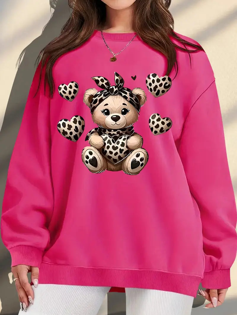 Women's Plus-Size Oversized Casual Round Neck Sweatshirt