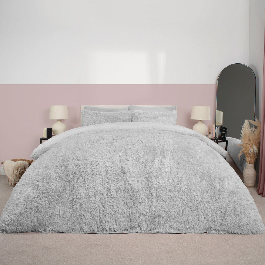 Fluffy Fleece Duvet Cover Set