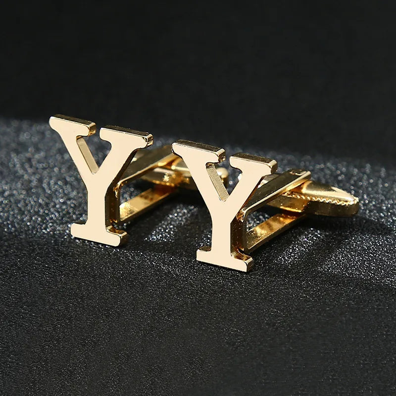 Vintage Style letter Iron Plating Unisex Cufflinks