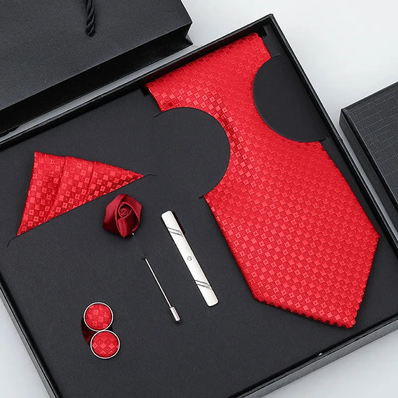 business stripe arrow solid color polyester yarn men's tie