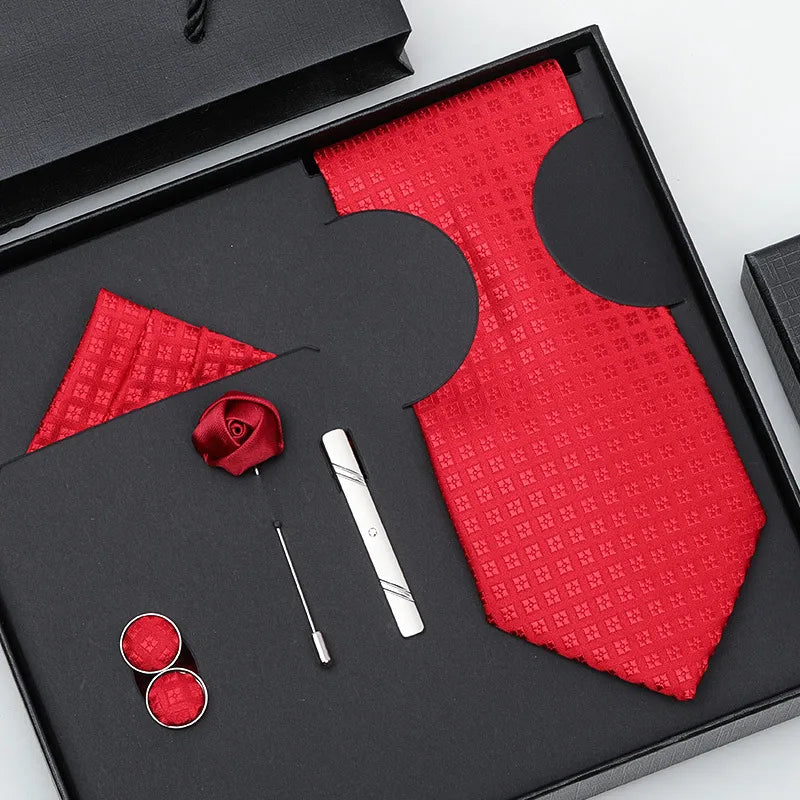 business stripe arrow solid color polyester yarn men's tie