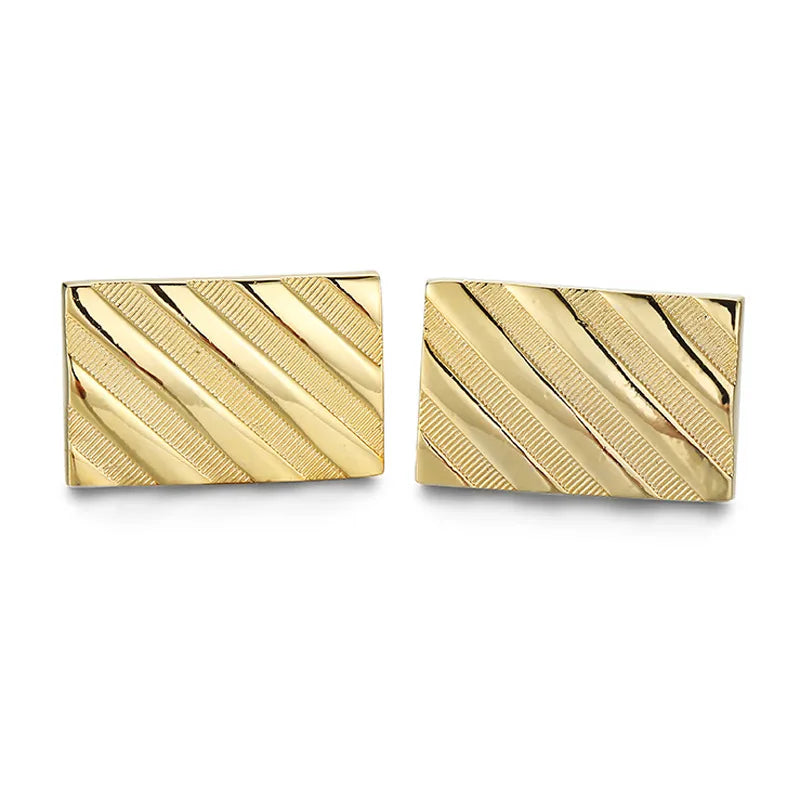 Elegant Formal Musical Instrument Geometric Copper Plating Unisex Cufflinks