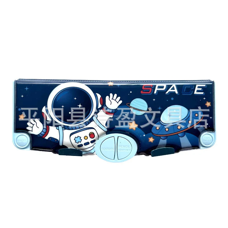 Large Capacity Double Layer Children's Pencil Case Cute New Plastic Stationery Box For Boys Girls School Office Supplies