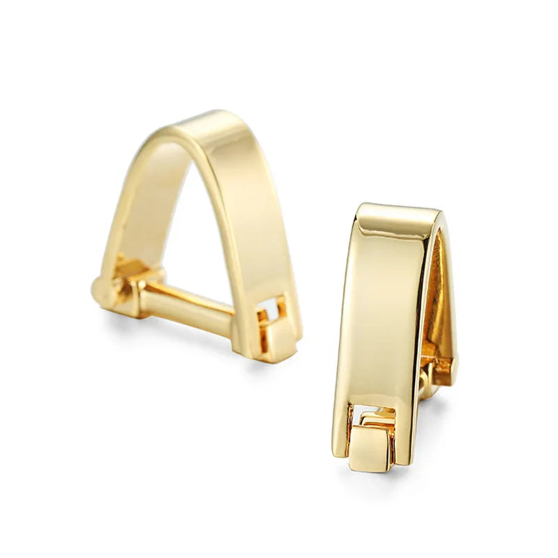 Elegant Formal Musical Instrument Geometric Copper Plating Unisex Cufflinks