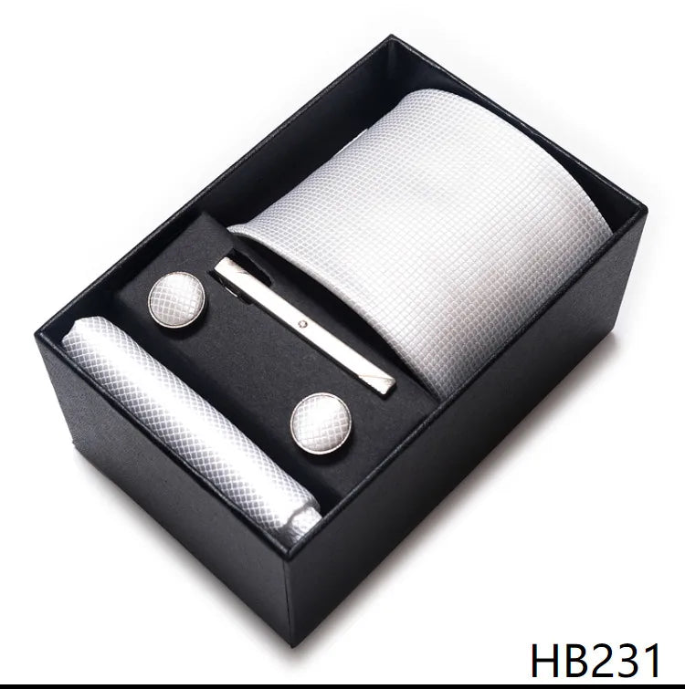 simple style geometric solid color polyester yarn men's cufflinks lavalier tie