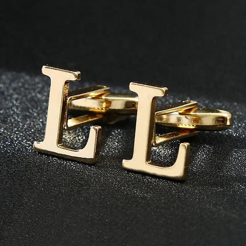 Vintage Style letter Iron Plating Unisex Cufflinks