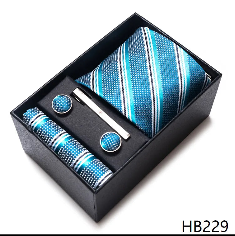 simple style geometric solid color polyester yarn men's cufflinks lavalier tie