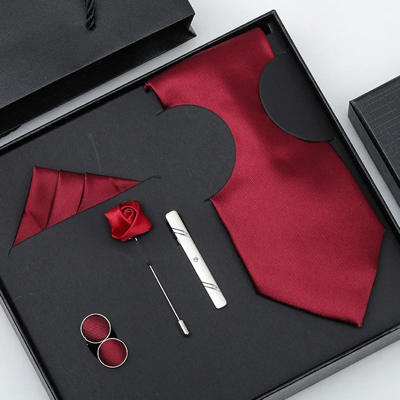 business stripe arrow solid color polyester yarn men's tie