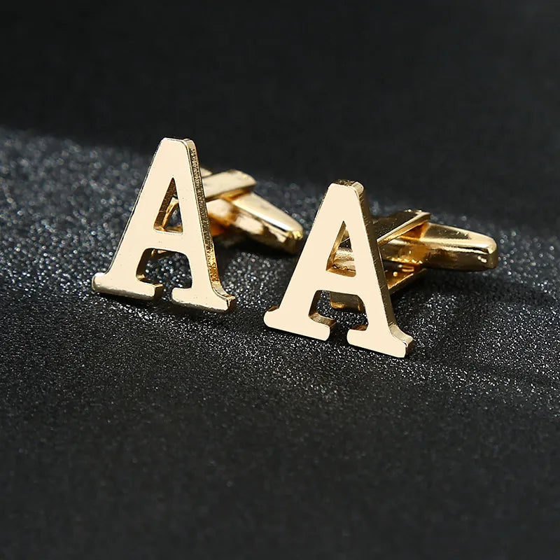 Vintage Style letter Iron Plating Unisex Cufflinks