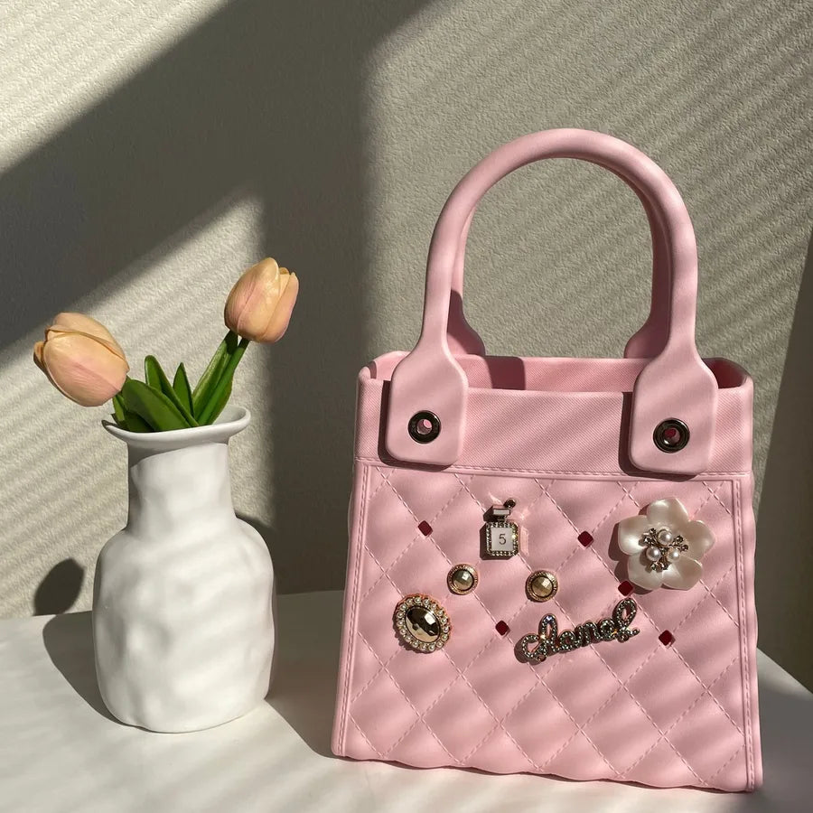 Women's Small EVA Solid Color Preppy Style Classic Style Square Open Square Bag