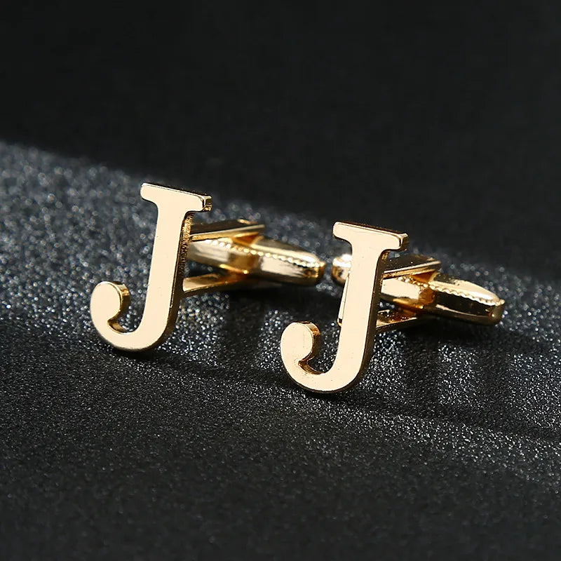 Vintage Style letter Iron Plating Unisex Cufflinks