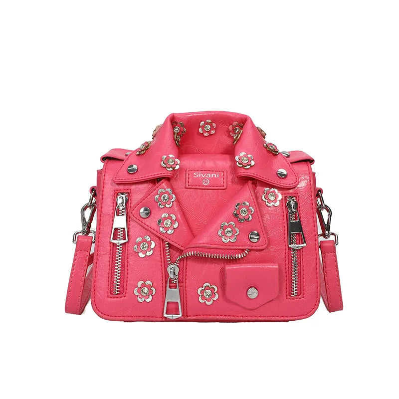 Women's Medium Pu Leather Clothes Streetwear  Square Zipper Crossbody Bag