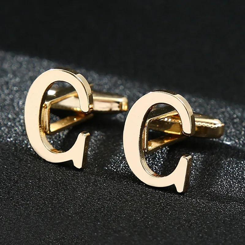 Vintage Style letter Iron Plating Unisex Cufflinks