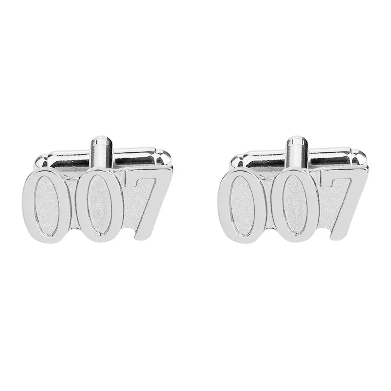 fashion geometry pattern six-pointed star leaves glasses music symbol bat bird wolf head titanium steel shirt cufflinks