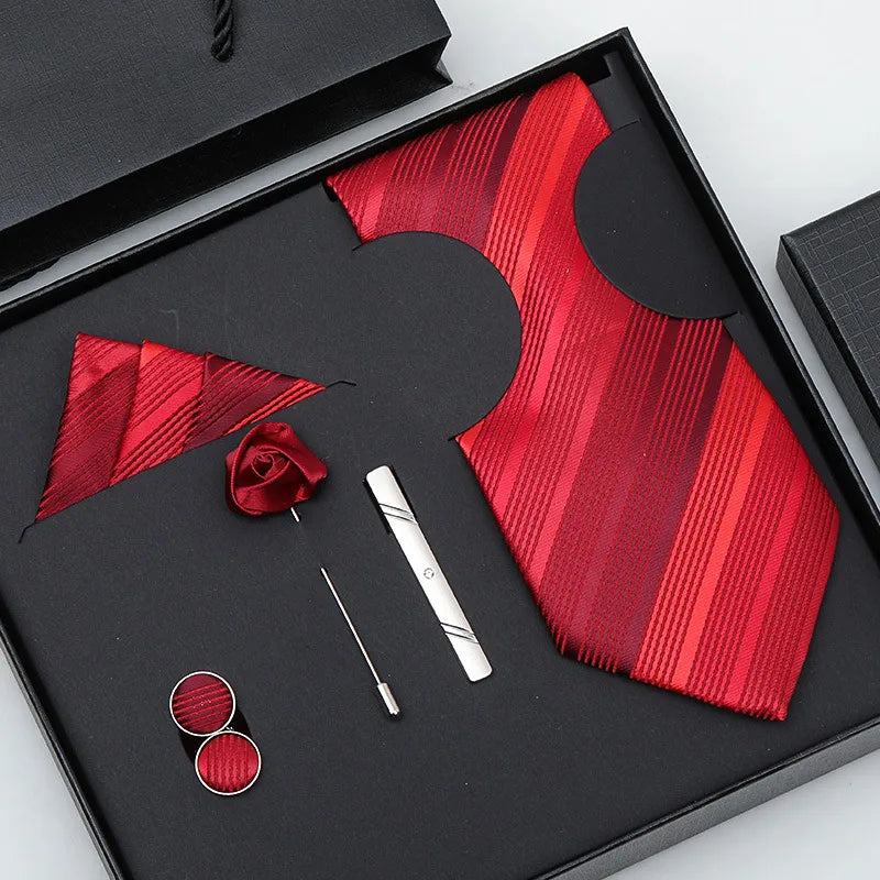 business stripe arrow solid color polyester yarn men's tie