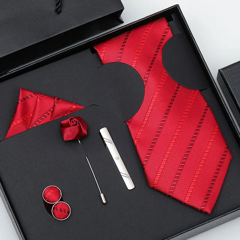 business stripe arrow solid color polyester yarn men's tie