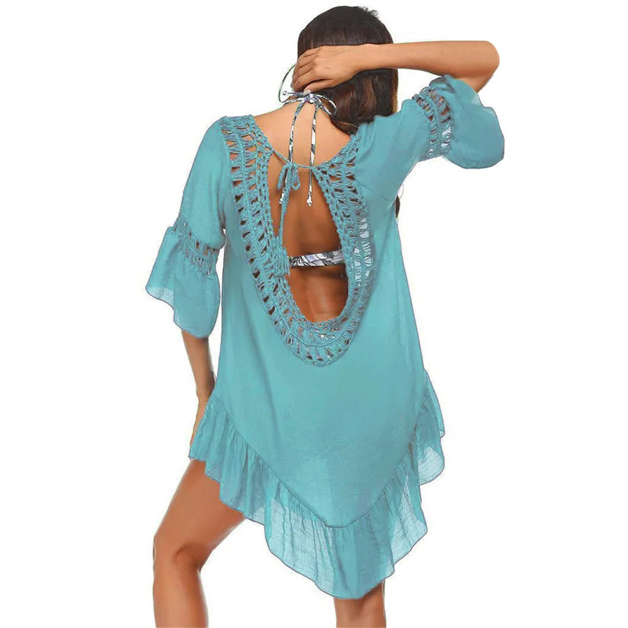 Women's Solid Color Vacation Cover Ups