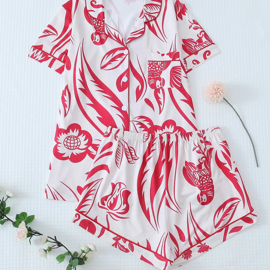 Holiday Daily Women's Vacation Simple Style Bow Knot Polyester Milk Fiber Shorts Sets Pajama Sets