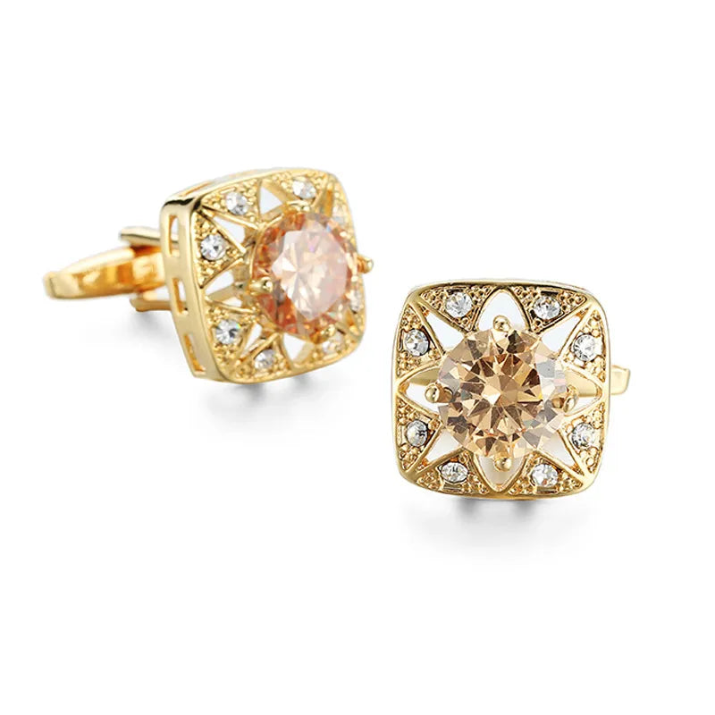 Elegant Formal Musical Instrument Geometric Copper Plating Unisex Cufflinks