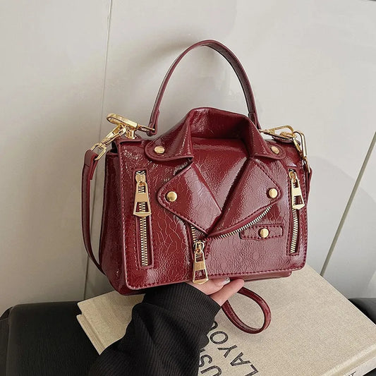 Fashionable Rivet Personality Ladies Shoulder Bag Square PU Leather Crossbody Bag Versatile Women's Handbag Stylish Accessory