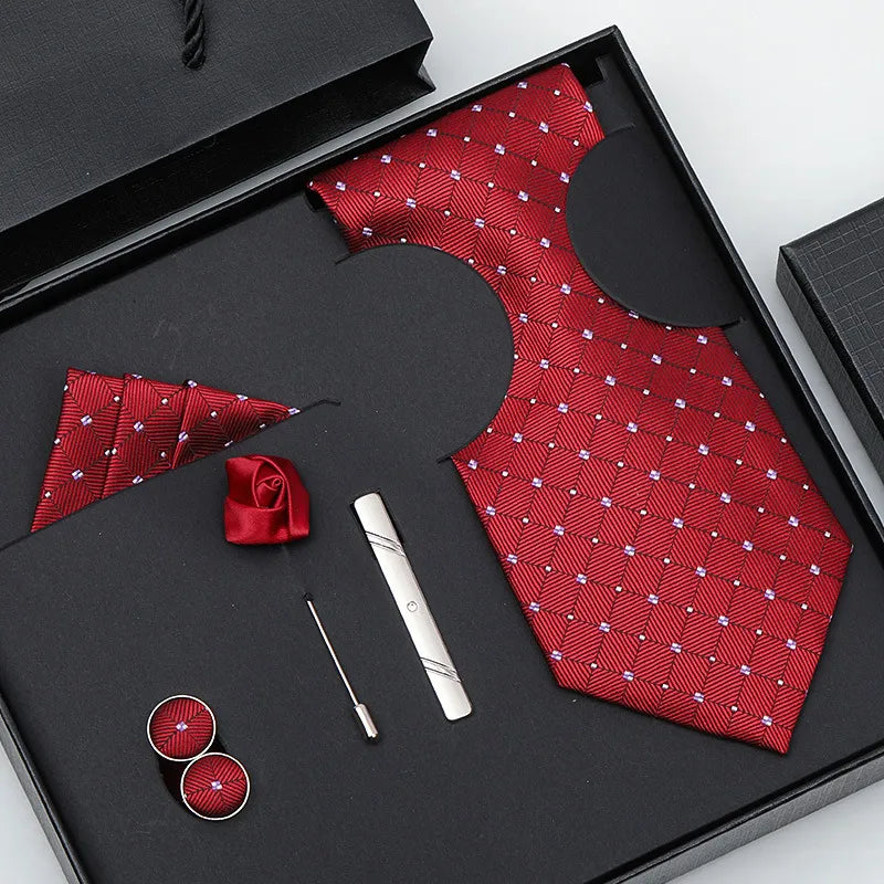 business stripe arrow solid color polyester yarn men's tie