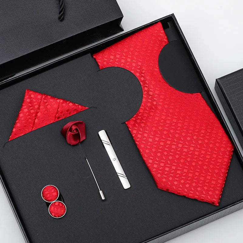 business stripe arrow solid color polyester yarn men's tie