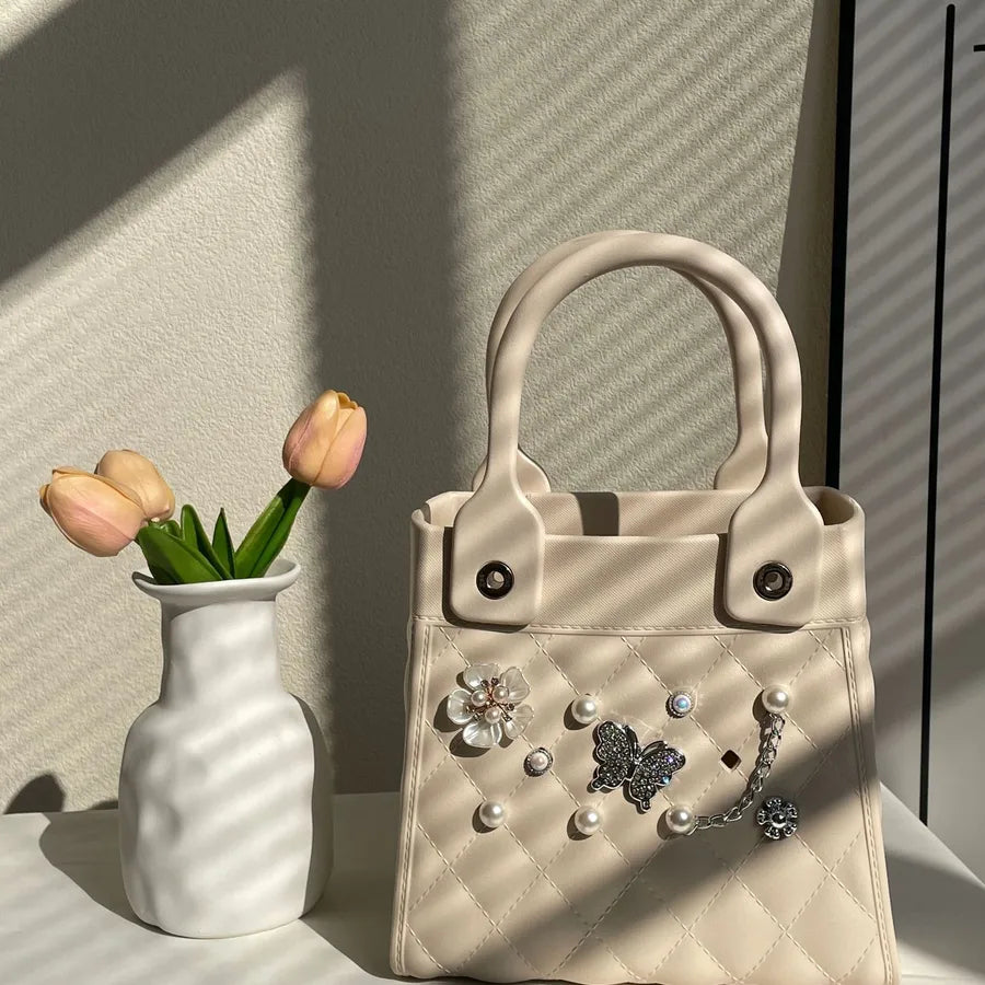 Women's Small EVA Solid Color Preppy Style Classic Style Square Open Square Bag