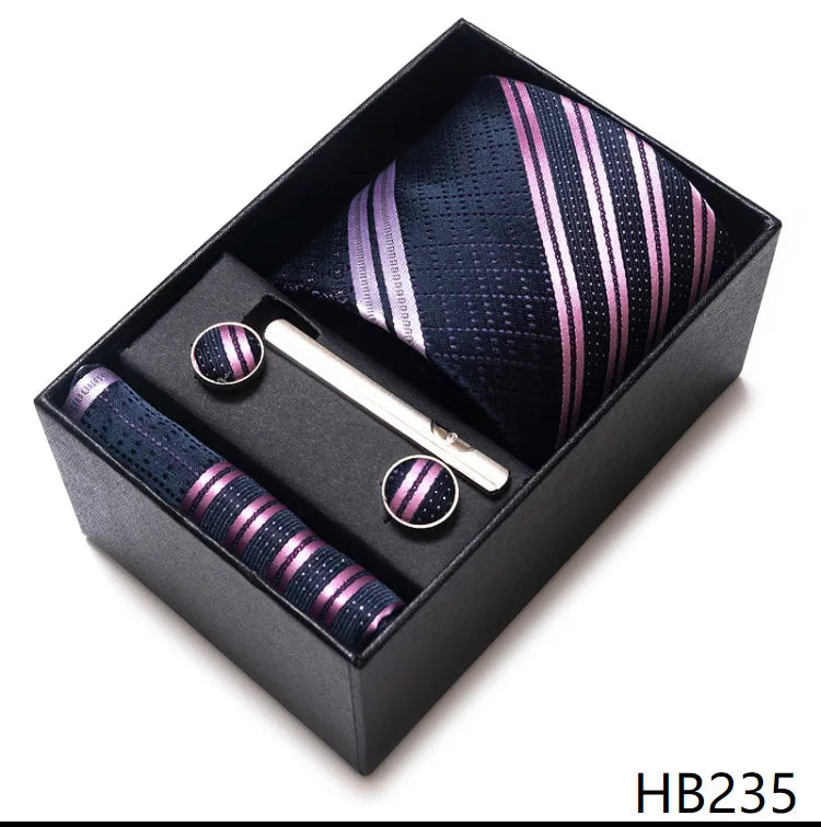 simple style geometric solid color polyester yarn men's cufflinks lavalier tie