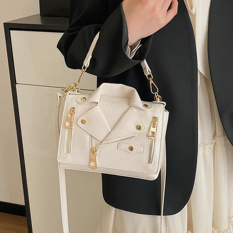 Fashionable Rivet Personality Ladies Shoulder Bag Square PU Leather Crossbody Bag Versatile Women's Handbag Stylish Accessory