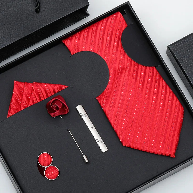 business stripe arrow solid color polyester yarn men's tie