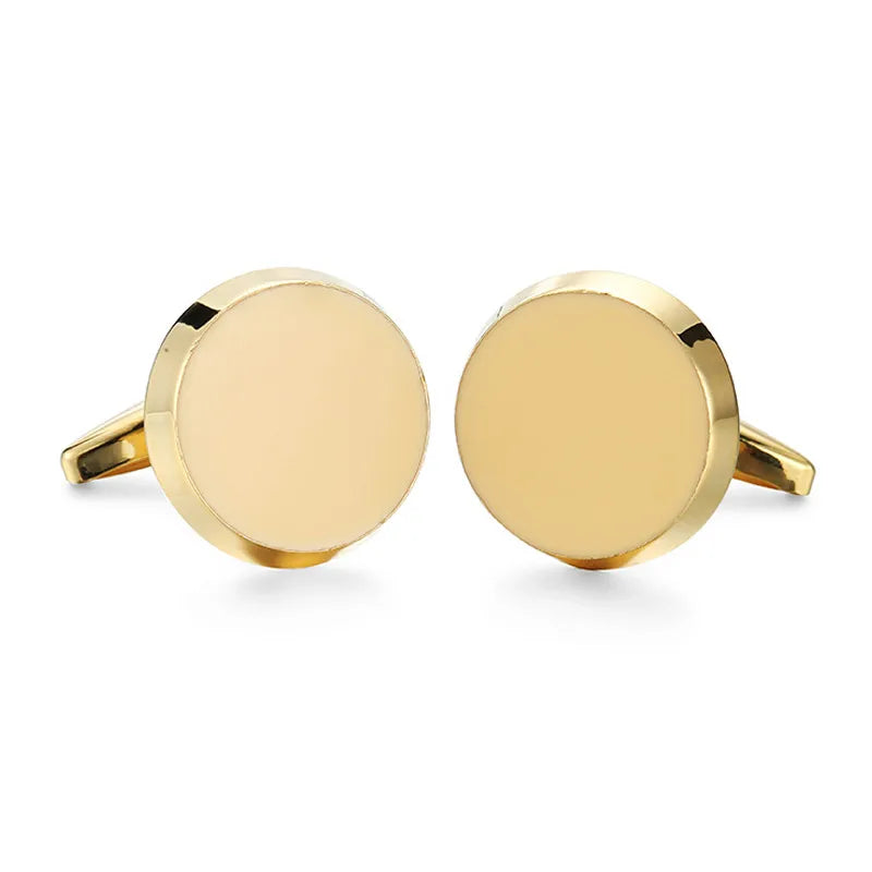 Elegant Formal Musical Instrument Geometric Copper Plating Unisex Cufflinks