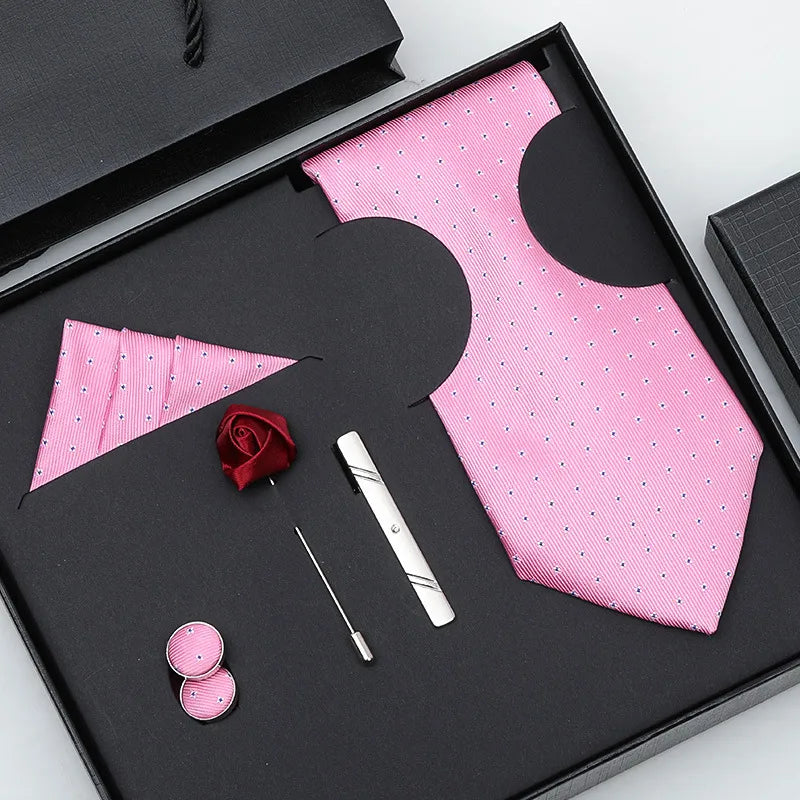 business stripe arrow solid color polyester yarn men's tie