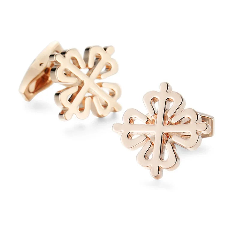 Elegant Formal Musical Instrument Geometric Copper Plating Unisex Cufflinks