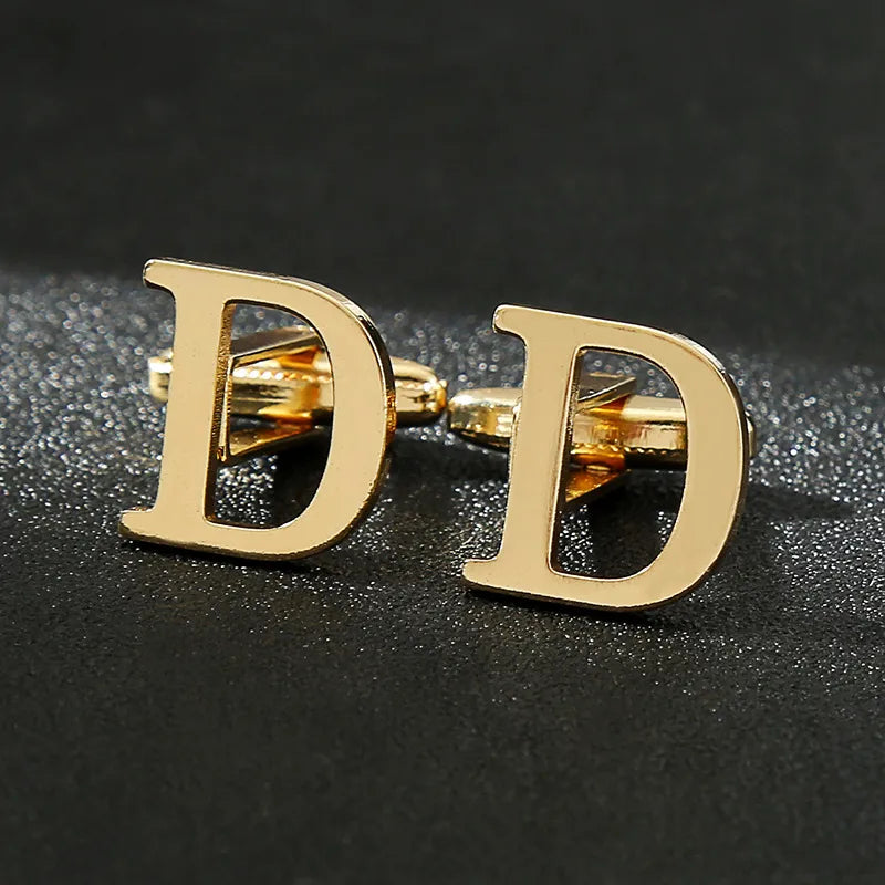 Vintage Style letter Iron Plating Unisex Cufflinks