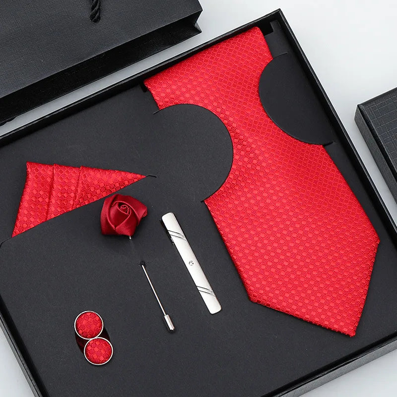 business stripe arrow solid color polyester yarn men's tie