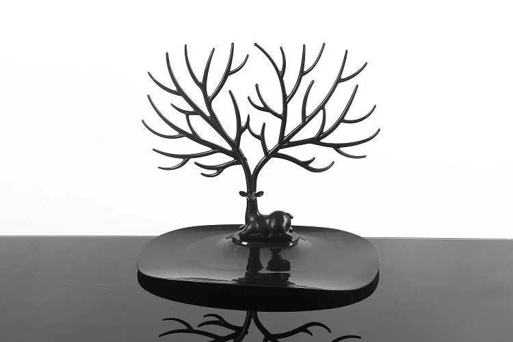 Deer Antler Jewelry Display Stand Earring Bracelet Holder Desktop Organizer Artistic Style Plastic Jewelry Tray For Try-On