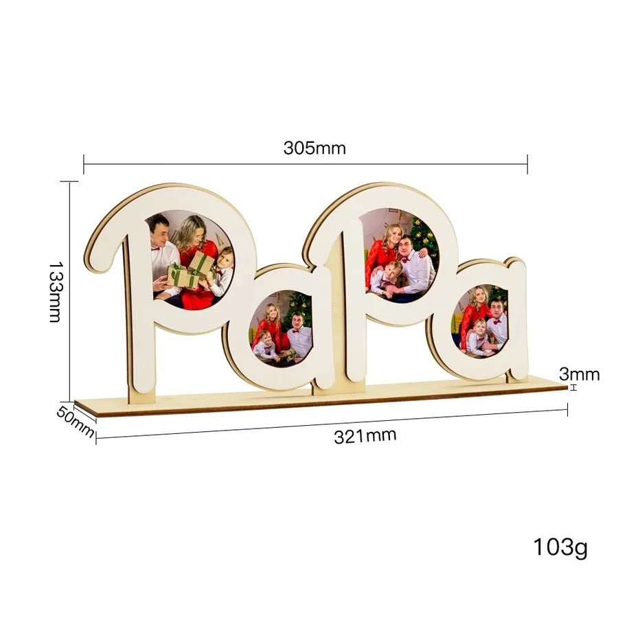 Father'S Day Modern Style Letter Arylic Wood Ornaments Artificial Decorations